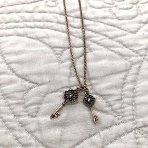 Long Necklace With Key Charms